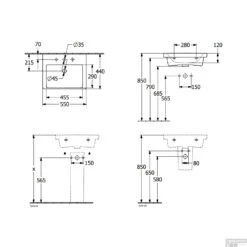 Wastafel Villeroy & Boch Subway 3.0 Met CeramicPlus Zonder Kraangat Zonder Overloop 55x44x16.5 Cm Stone White -Grohe Verkoopwinkel wastafel villeroy boch subway 3.0 met ceramicplus zonder kraangat zonder overloop 55x44x16.5 cm stone white tech