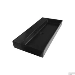 Wastafelblad Legend 100 2 Kraangaten Mat Zwart