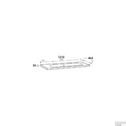 Wastafelblad Exclusive Line Palermo 120-1 Keramiek 2 Kraangaten -Grohe Verkoopwinkel wastafelblad palermo 120 1 tech 2