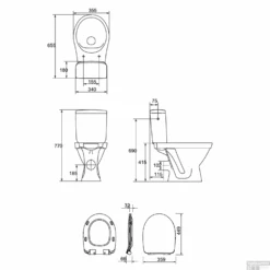 Wc-pack Staand Allibert Flexo Horizontale Afvoer Wit -Grohe Verkoopwinkel wc pack staand allibert flexo horizontale afvoer wit tech