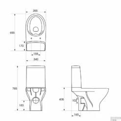 Wc-pack Staand Allibert Trapez Horizontale Afvoer Wit -Grohe Verkoopwinkel wc pack staand allibert trapez horizontale afvoer wit tech