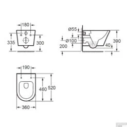 Geberit UP320 Toiletset Set45 Wiesbaden Vesta Rimless Mat Zwart Met Matzwarte Drukplaat -Grohe Verkoopwinkel wiesbaden vesta rimless mat zwart 32.3419 tech 1 7